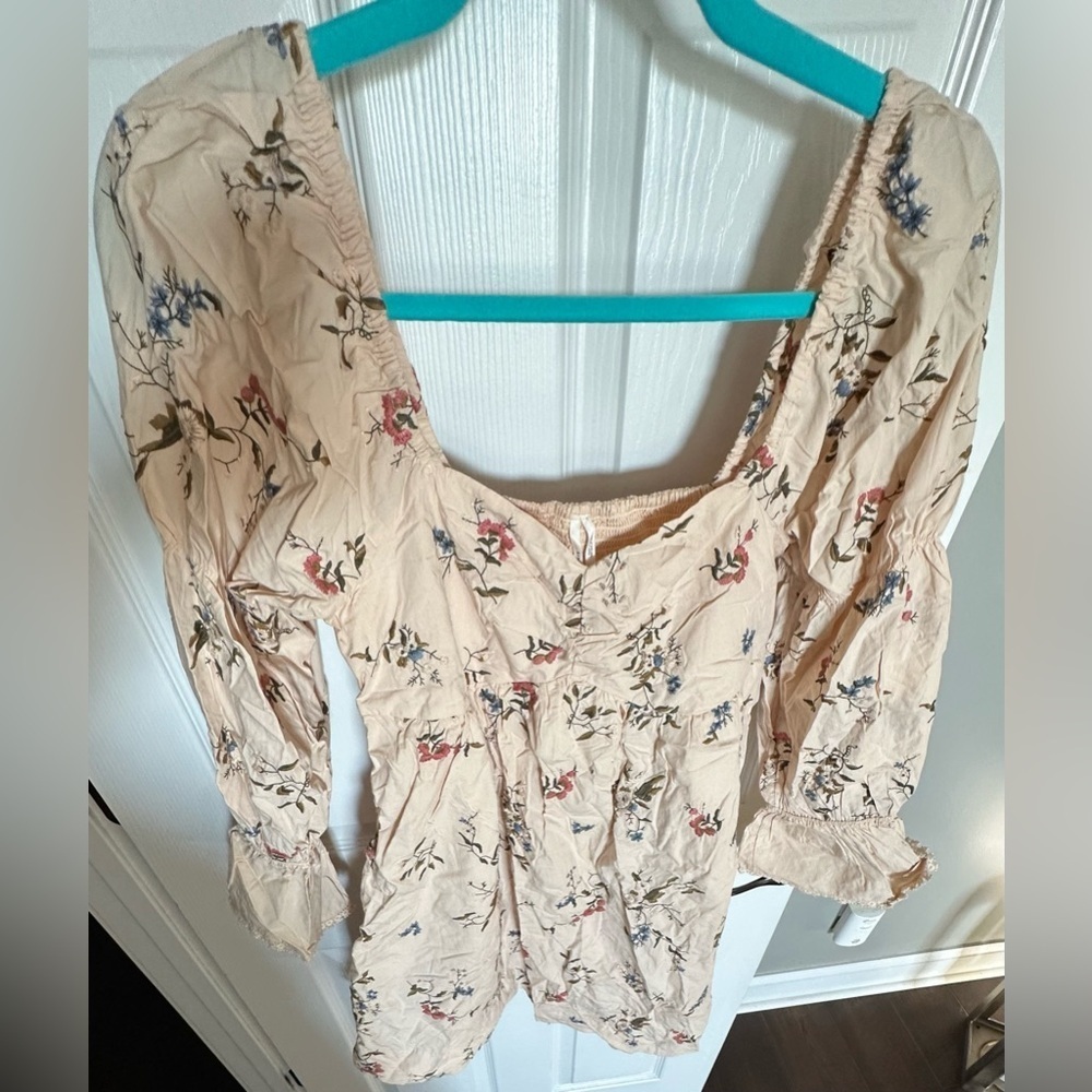 Anthropologie Embroidered Mini Dress NWT — Sand S | Cottagecore Boho - Picture 9 of 16